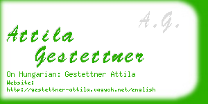 attila gestettner business card